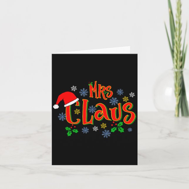 Awesome Mrs Claus Christmas Design For Women Holid Card (Front)