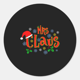 Awesome Mrs Claus Christmas Design For Women Holid Classic Round Sticker