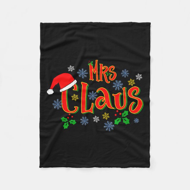 Awesome Mrs Claus Christmas Design For Women Holid Fleece Blanket (Front)