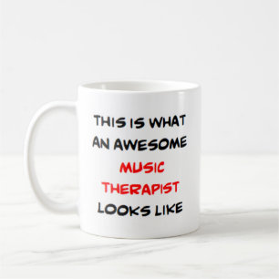 awesome music therapist coffee mug