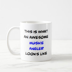 awesome muskie angler coffee mug
