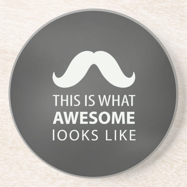 Awesome Mustache Coaster (Front)