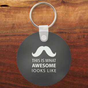 Awesome Mustache Keychain