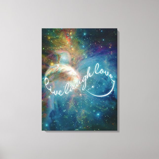 Awesome mystic "Live Laugh Love" infinity symbol Canvas Print (Front)