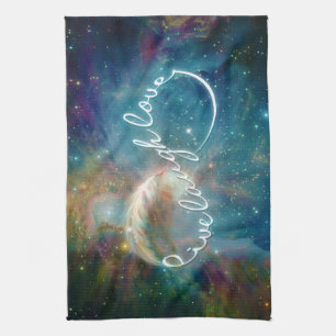 Awesome mystic "Live Laugh Love" infinity symbol Kitchen Towel
