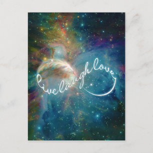 Awesome mystic "Live Laugh Love" infinity symbol Postcard
