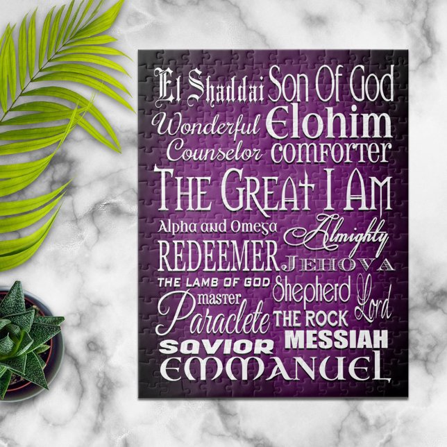 Awesome Names of God Jigsaw Puzzle (Creator Uploaded)