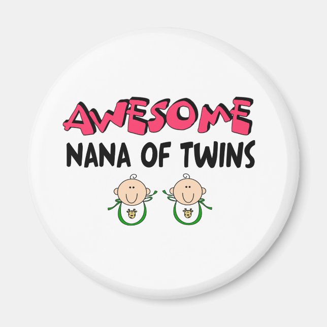 AWESOME NANA of TWINS Magnet (Front)