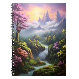 Awesome Nature Landscape Scenery Forest Mountains Notebook
