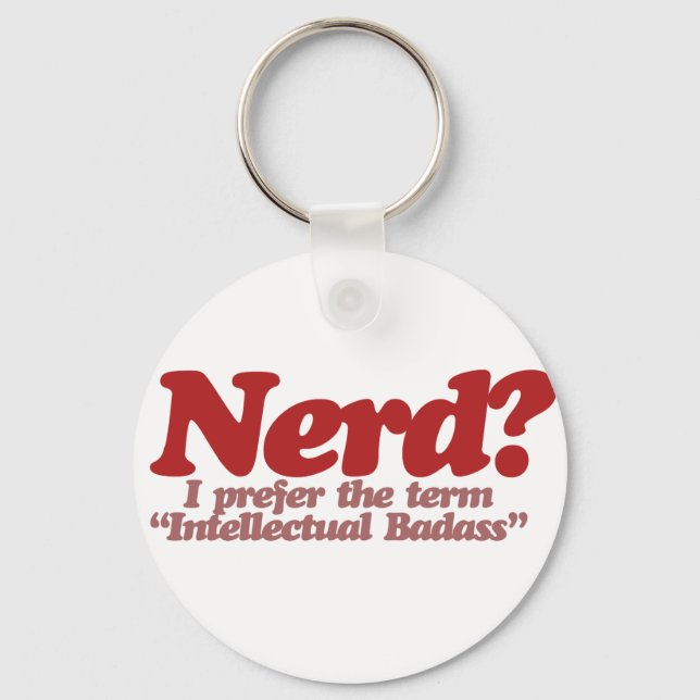 Awesome Nerd Humour Keychain (Front)