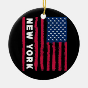 Awesome New York USA United States America America Ceramic Ornament