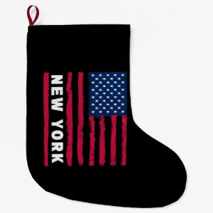 Awesome New York USA United States America America Large Christmas Stocking