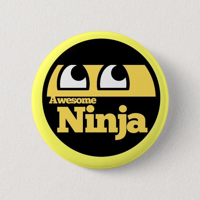 Awesome Ninja 2 Inch Round Button (Front)