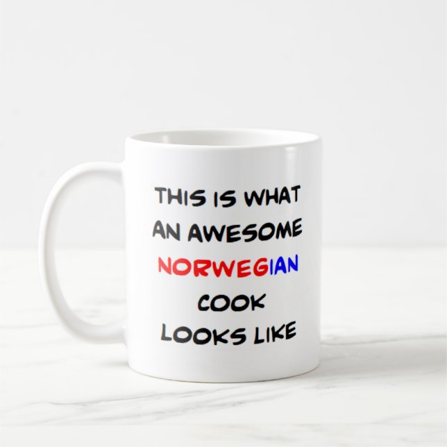 awesome norwegian cook coffee mug (Left)