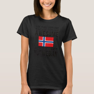 Awesome Norwegian Flag Norway Norwegian Roots T-Shirt