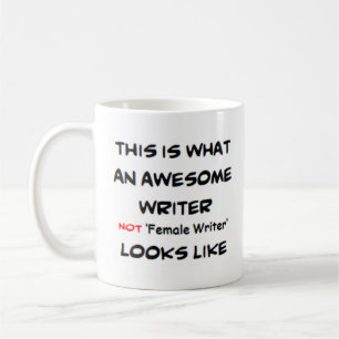awesome not female writer coffee mug