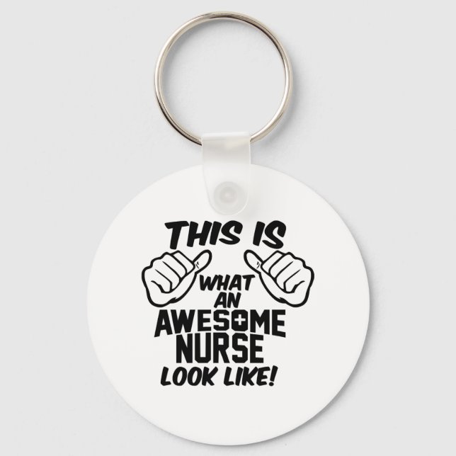 AWESOME NURSE   KEYCHAIN (Front)