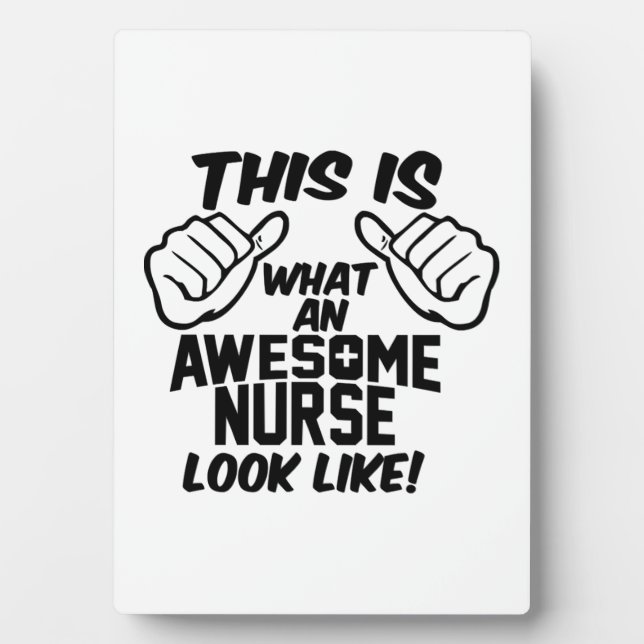 AWESOME NURSE   PLAQUE (Front)