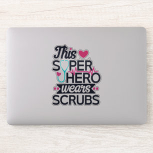 Awesome Nurse Superhero Saying Typography