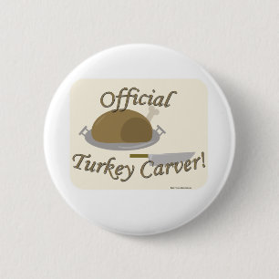 Awesome Official Turkey Carver 2 Inch Round Button