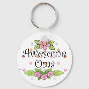 Awesome Oma T-Shirt Keychain