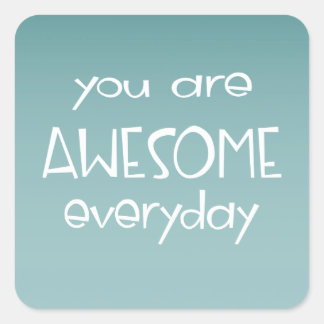 Awesome Ombre Teal | Teacher Sticker