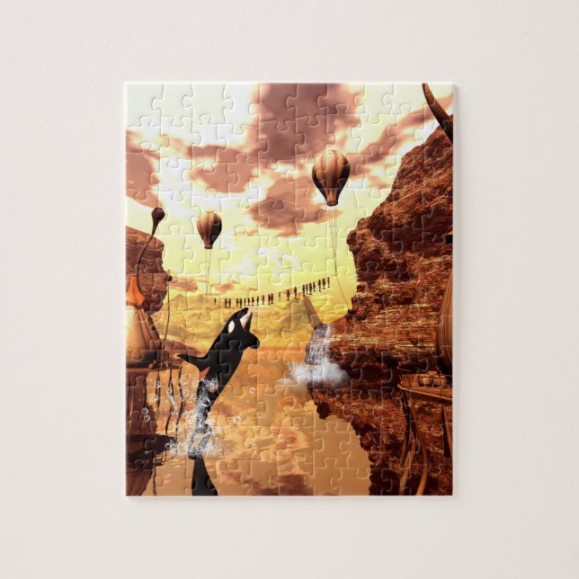Awesome orca jigsaw puzzle (Vertical)