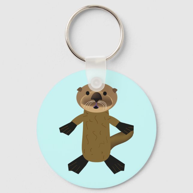 Awesome Otters Keychain (Front)