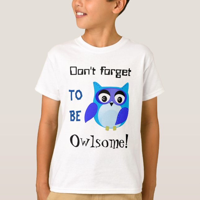 Awesome owl cartoon T-Shirt (Front)