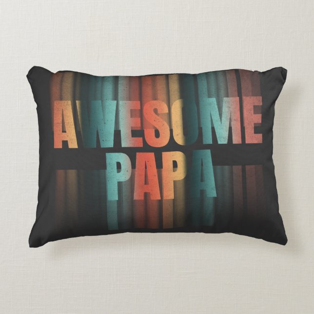 Awesome Papa Accent Pillow (Front)