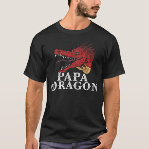 Awesome Papa Dragon Fearsome Dragon Fantasy Dad T-Shirt