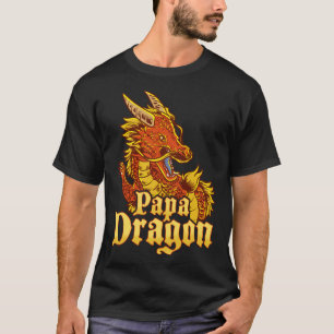 Awesome Papa Dragon Fearsome Dragon Fantasy Dad T-Shirt