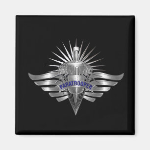 Awesome Paratrooper Custom Designed Wings Magnet