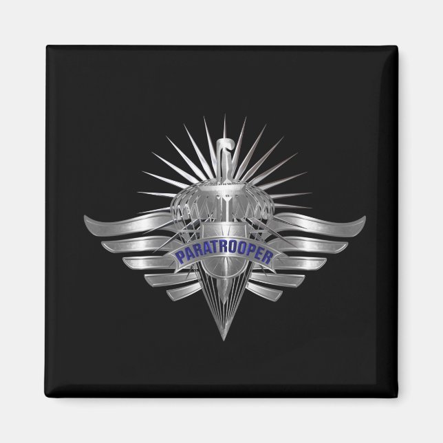 Awesome Paratrooper Custom Designed Wings Magnet (Front)