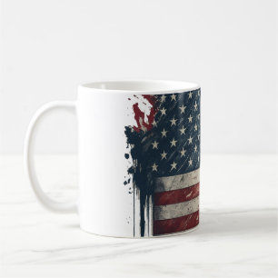 Awesome Patriotic Distressed American flag Coffee Mug