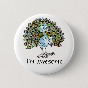 Awesome Peacock Button