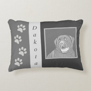 Awesome Pencil Chocolate Lab Accent Pillow