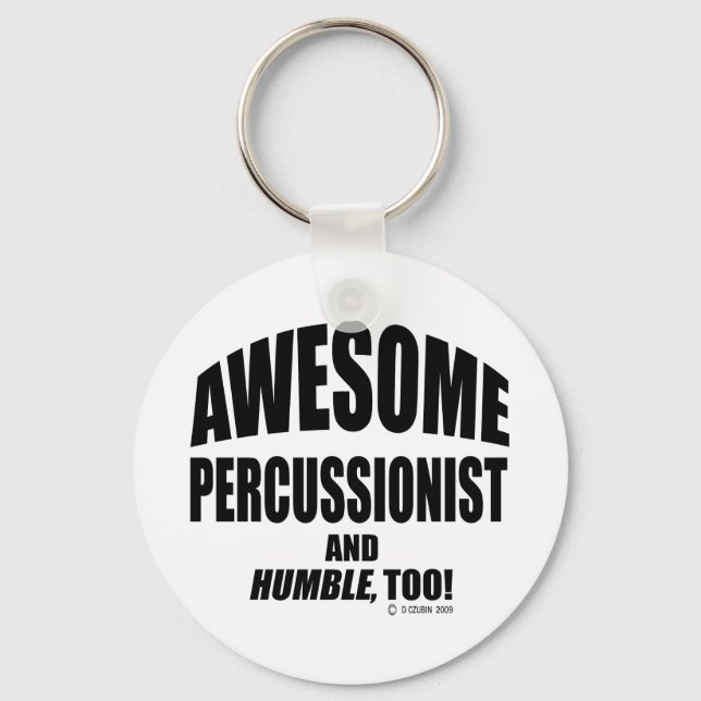 Awesome Percussionist Keychain (Front)