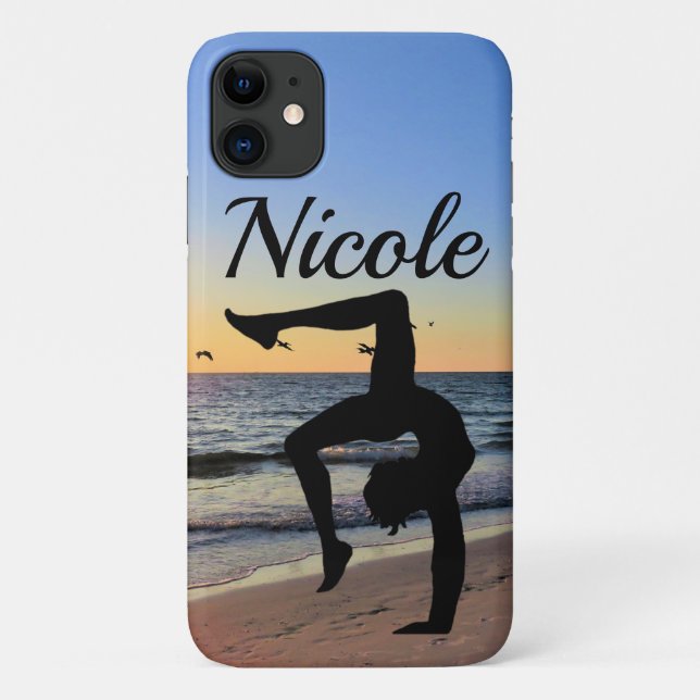 AWESOME PERSONALIZED GYMNASTICS IPHONE CASE (Back)