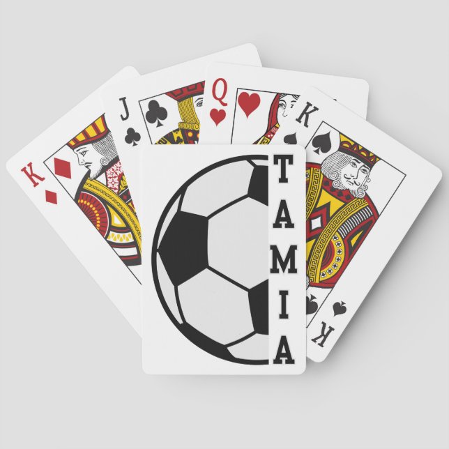 Awesome Personalized Name Soccer Ball Sports Playing Cards (Back)