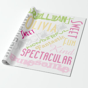 Awesome Personalized Soft Pastels Every Occasion Wrapping Paper