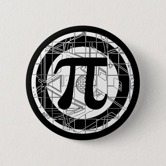 Awesome Pi Symbol 2 Inch Round Button (Front)