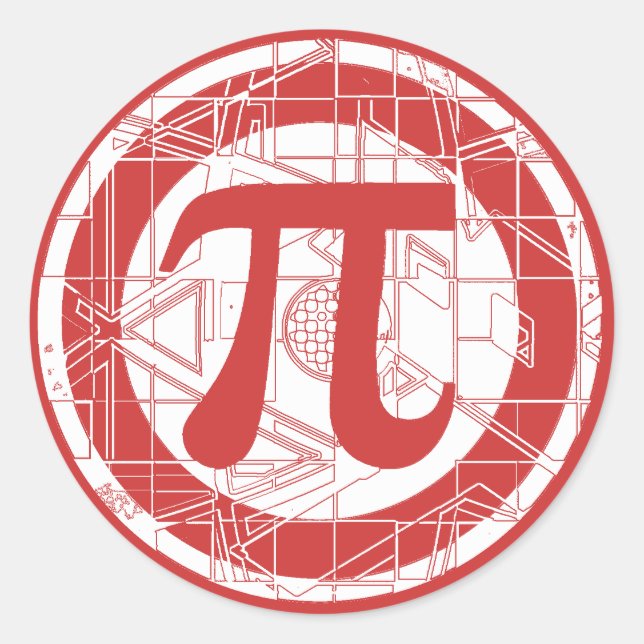 Awesome Pi Symbol Classic Round Sticker (Front)