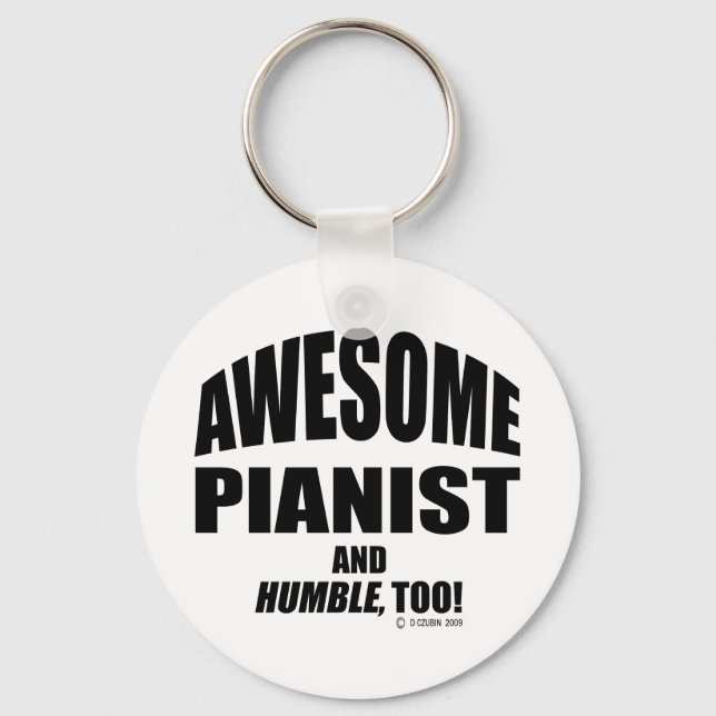 Awesome Pianist Keychain (Front)