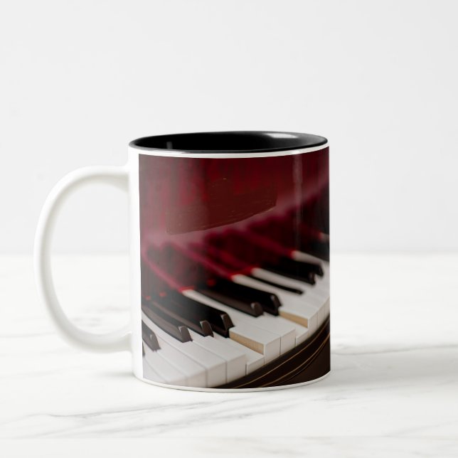 Awesome Piano Artwork Two-Tone Coffee Mug (Left)