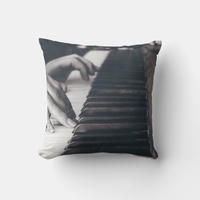 Awesome Piano Design Throw Pillow (Front)