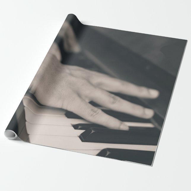 Awesome Piano Wrapping Paper (Unrolled)