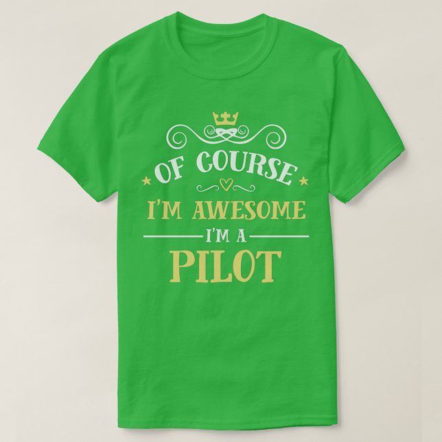 Awesome Pilot Proud Pilot  T-Shirt (Design Front)