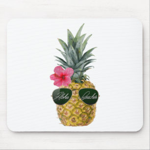 Awesome Pineapple Shirts- Aloha Beaches Tropical P Mouse Pad