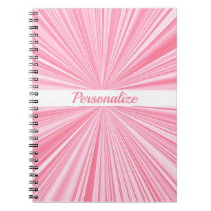 Awesome Pink Abstract Personalize Journal Notebook